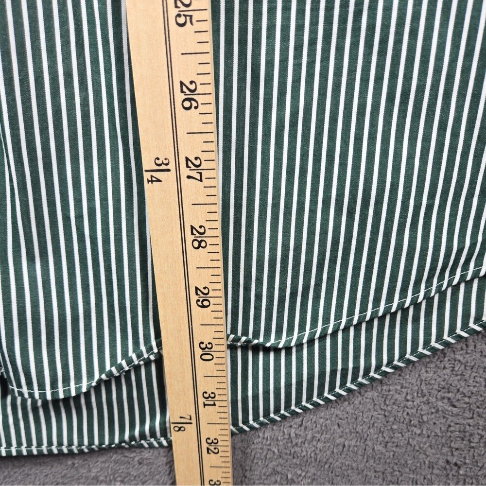 Polo Ralph Lauren Men's Shirt L 17 Striped White Green Classic Fit Red Pony - Picture 7 of 11